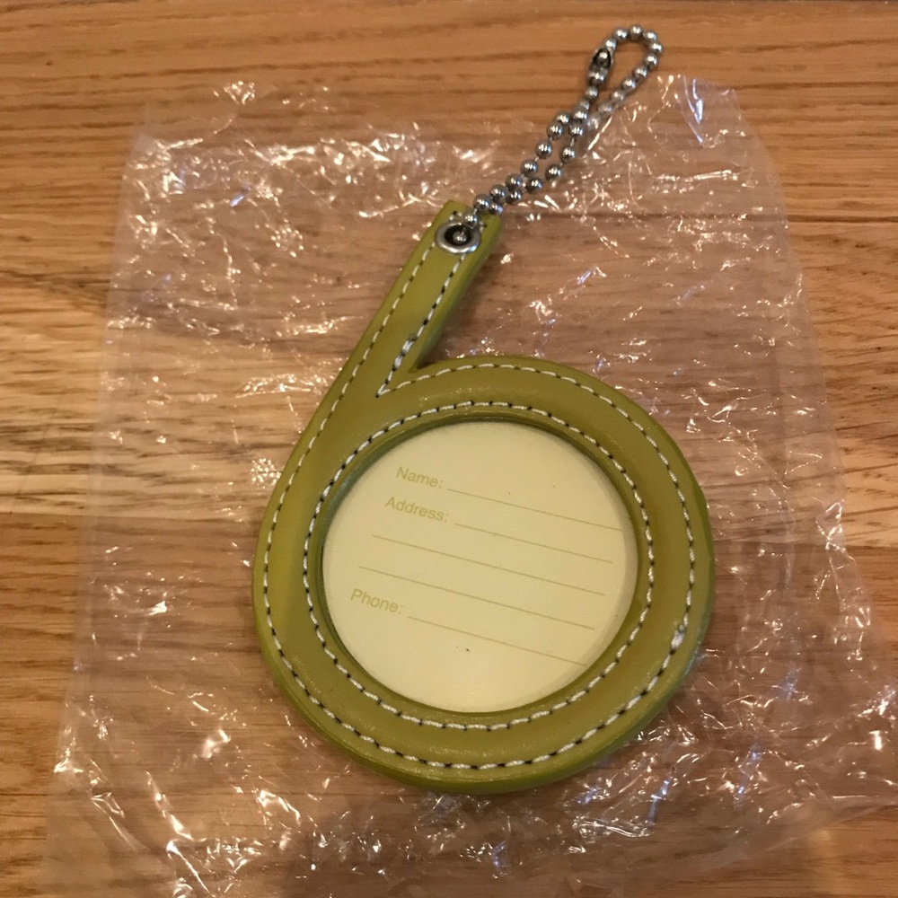 Green Leather Keychain
